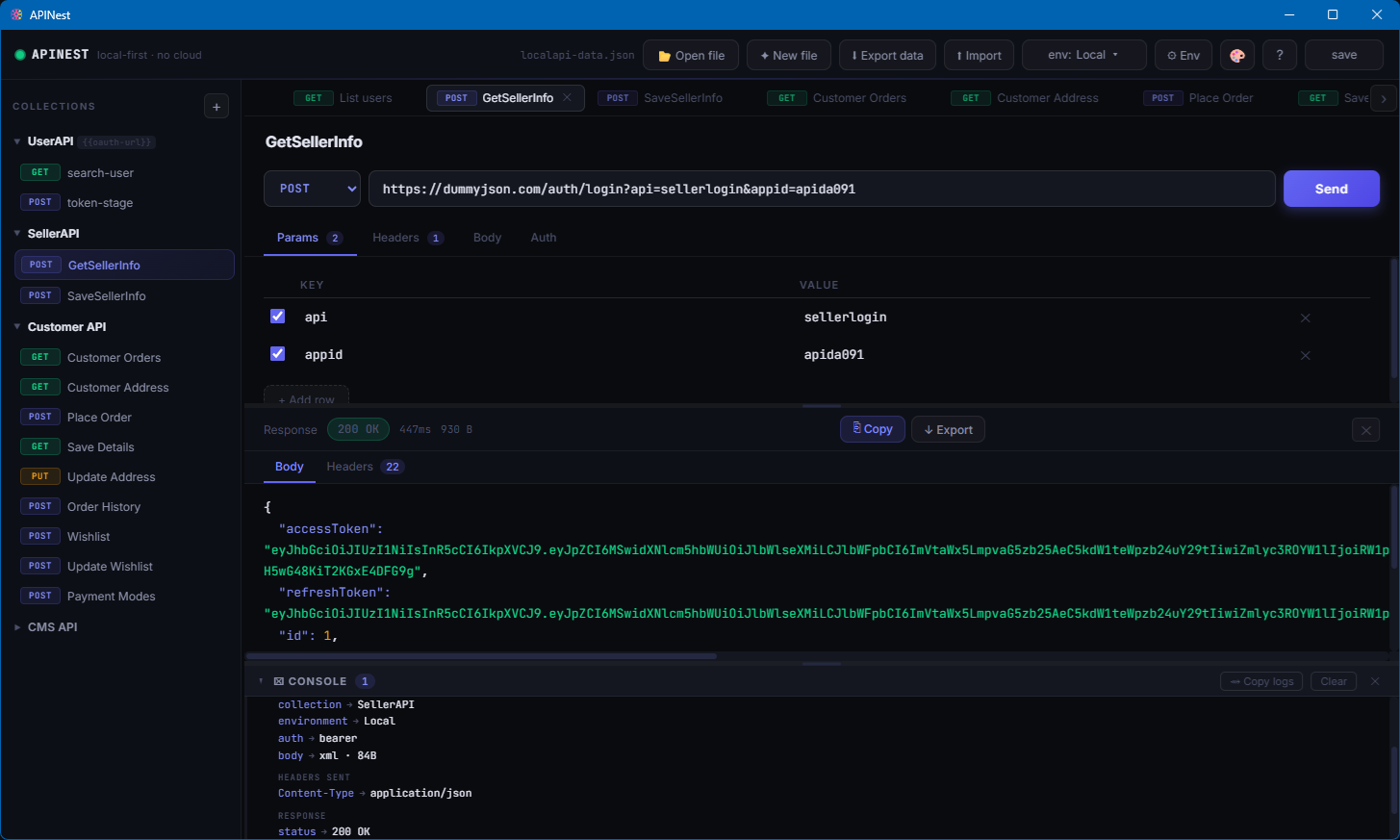 APINest screenshot